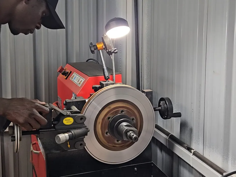 Brake disc skimming. Judder-free braking restored