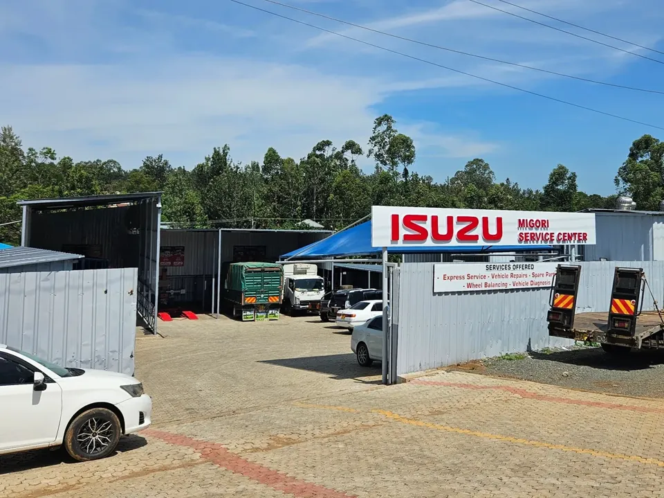 Main entrance. Isuzu Migori service centre signage